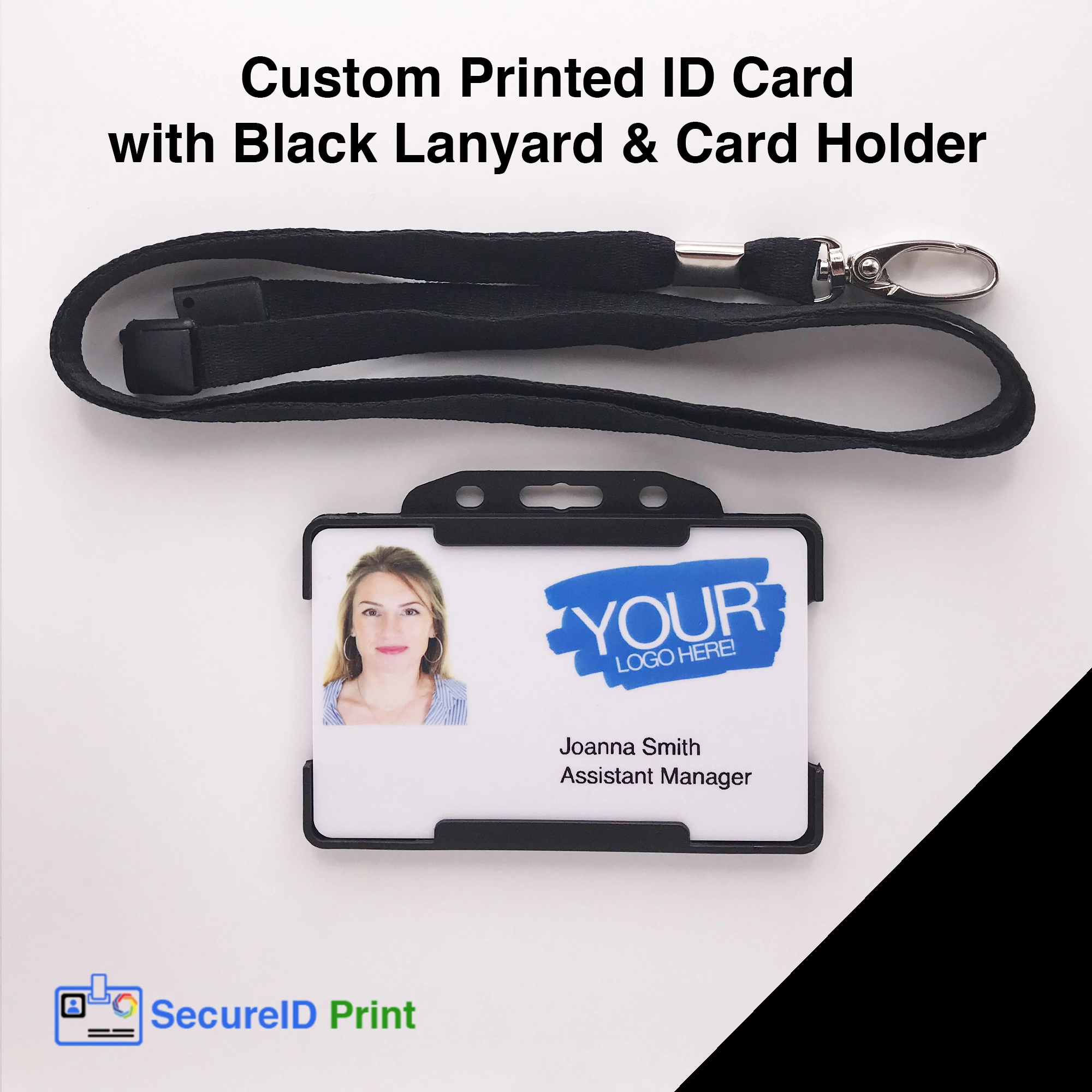 Custom Printed ID Cards Business Schools Carers Staff Badge optional Lanyard